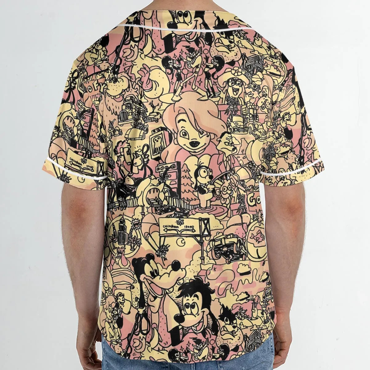 Goofy Movie Collage Unisex Baseball Jersey