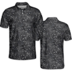 Black Raven Pattern AOP Men/Women Polo Shirt