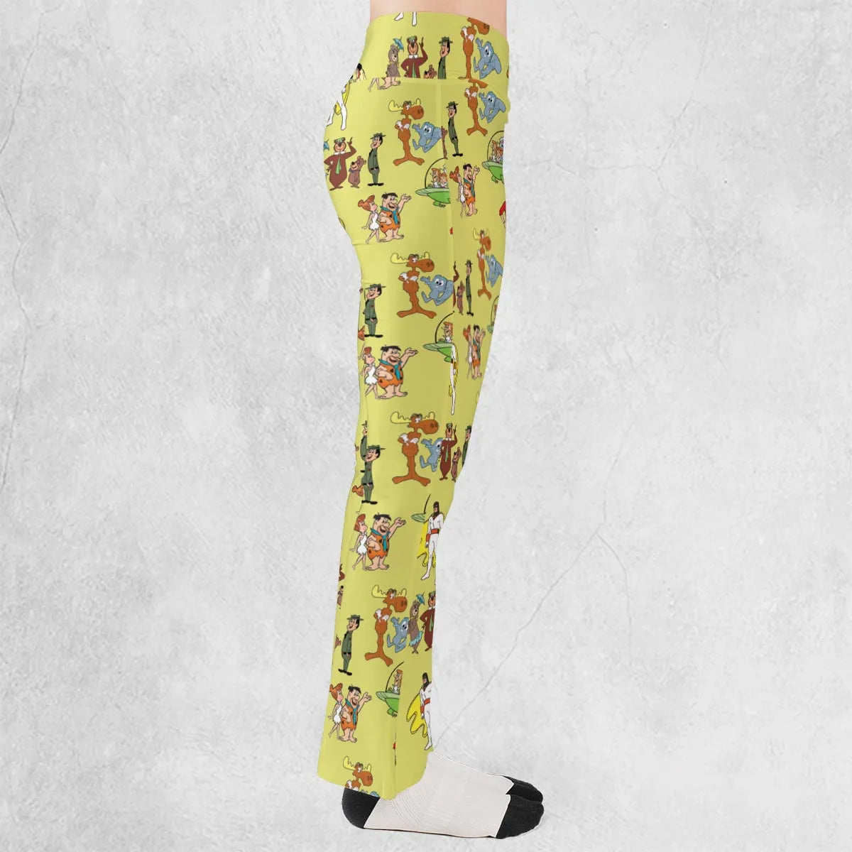 60s Cartoon Characters Flare Leggings