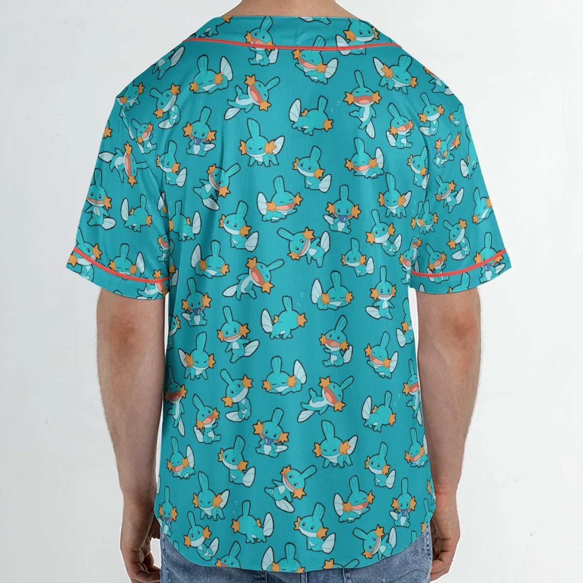 Cute Mudkips Pokemon Unisex Baseball Jersey