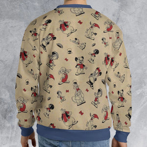 Walter Lantz's Famous Movie Characters All-over Print Sweatshirt
