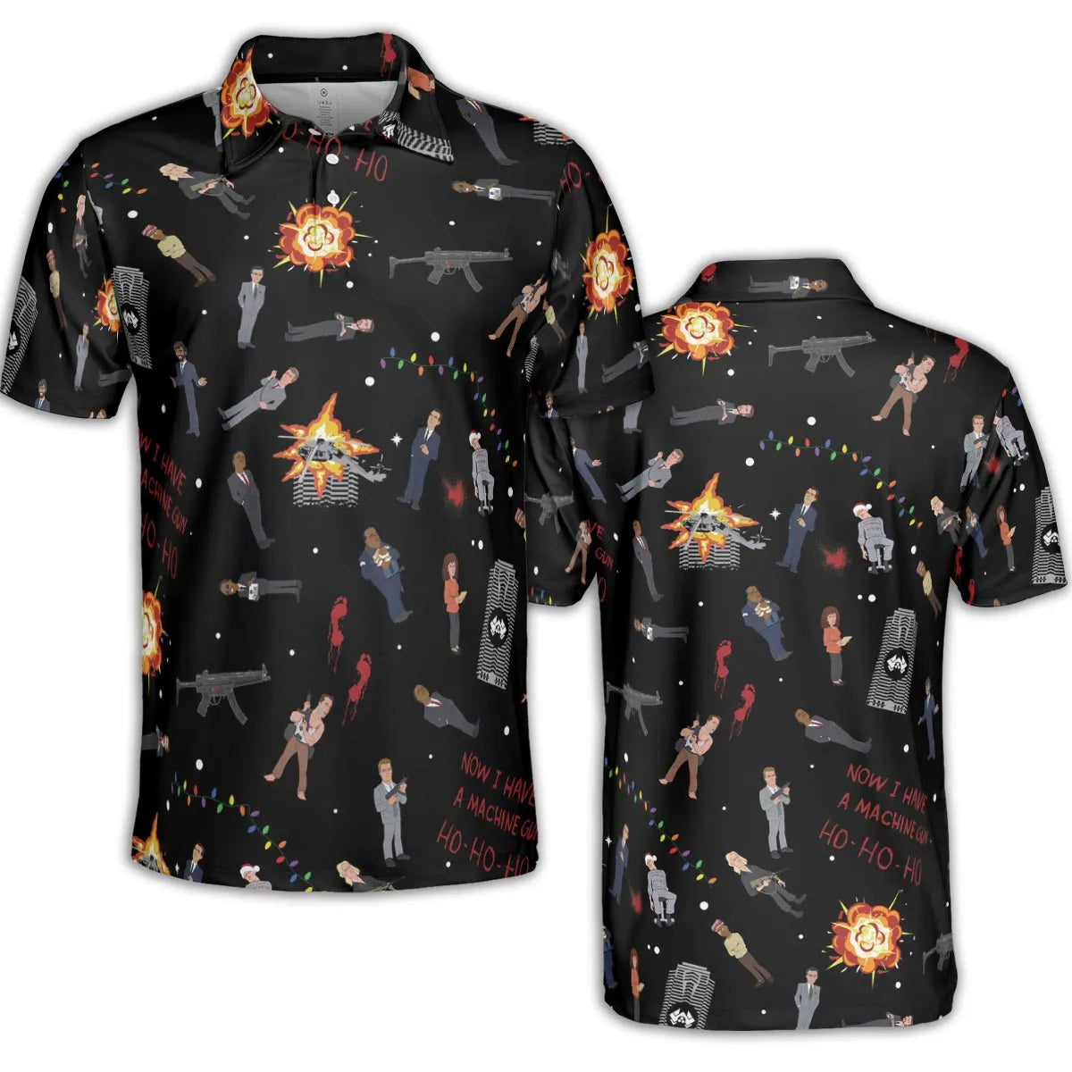 Die Hard Is My Favorite Christmas Movie AOP Men/Women Polo Shirt