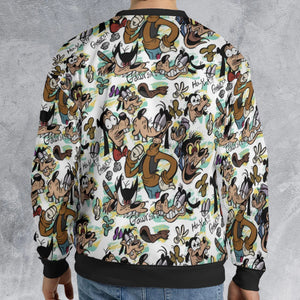 Many Faces Of Goofy All-over Print Sweatshirt