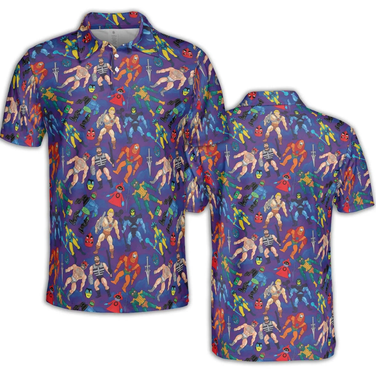 MOTU Figures AOP Men/Women Polo Shirt