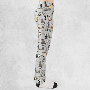 Cat the Gamer Pattern Flare Leggings