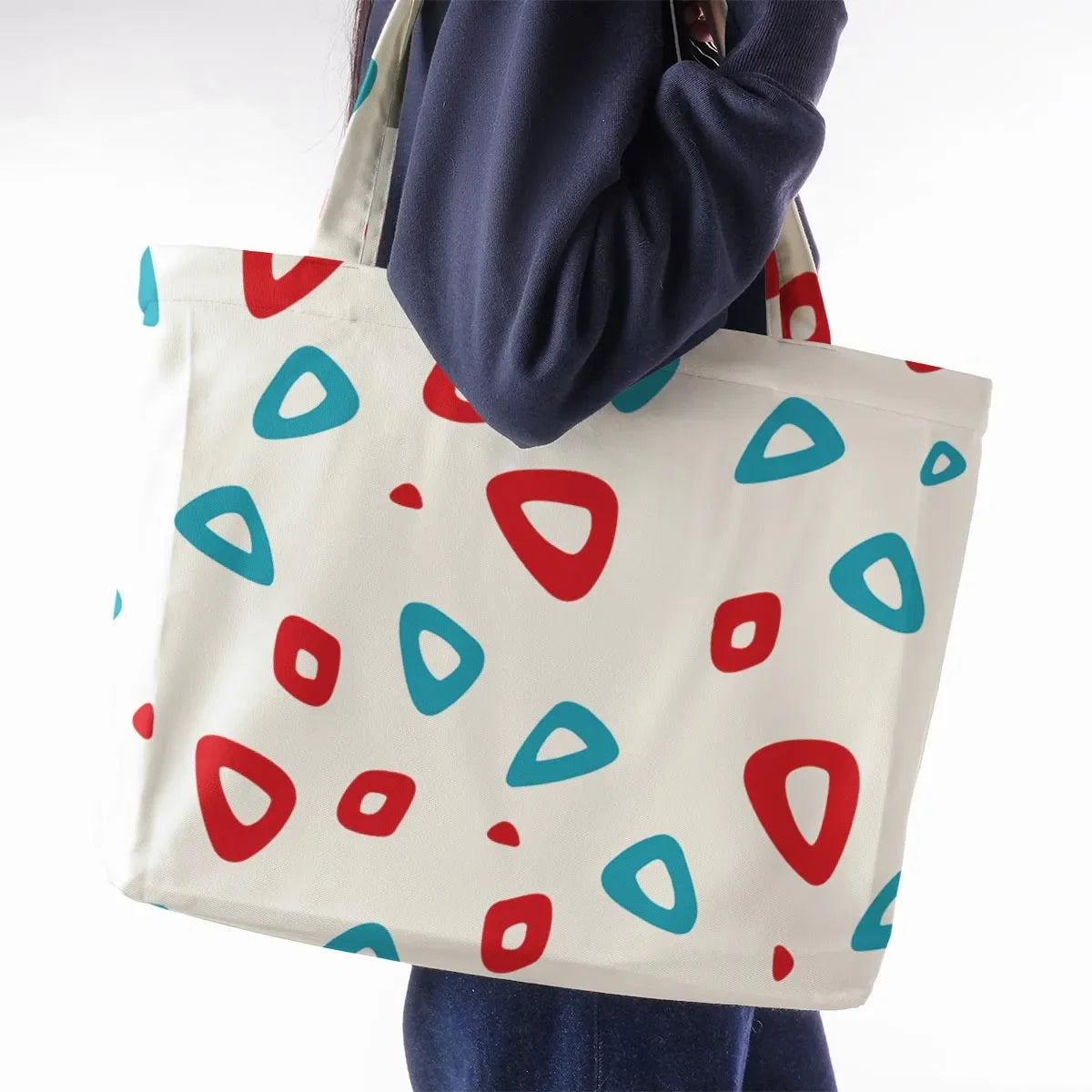 Togepi Pattern Pokemon Large Tote Bag