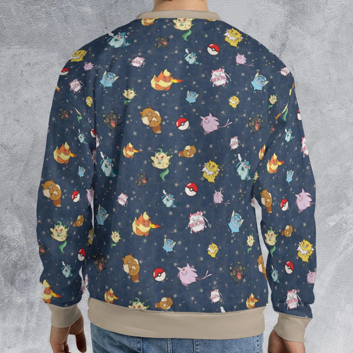 Gengar as Eevee The Eeveelutions Pokemon All-over Print Sweatshirt