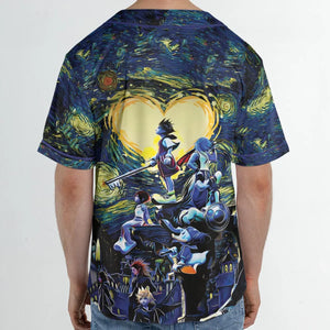 Kingdom Hearts Starry Night Unisex Baseball Jersey