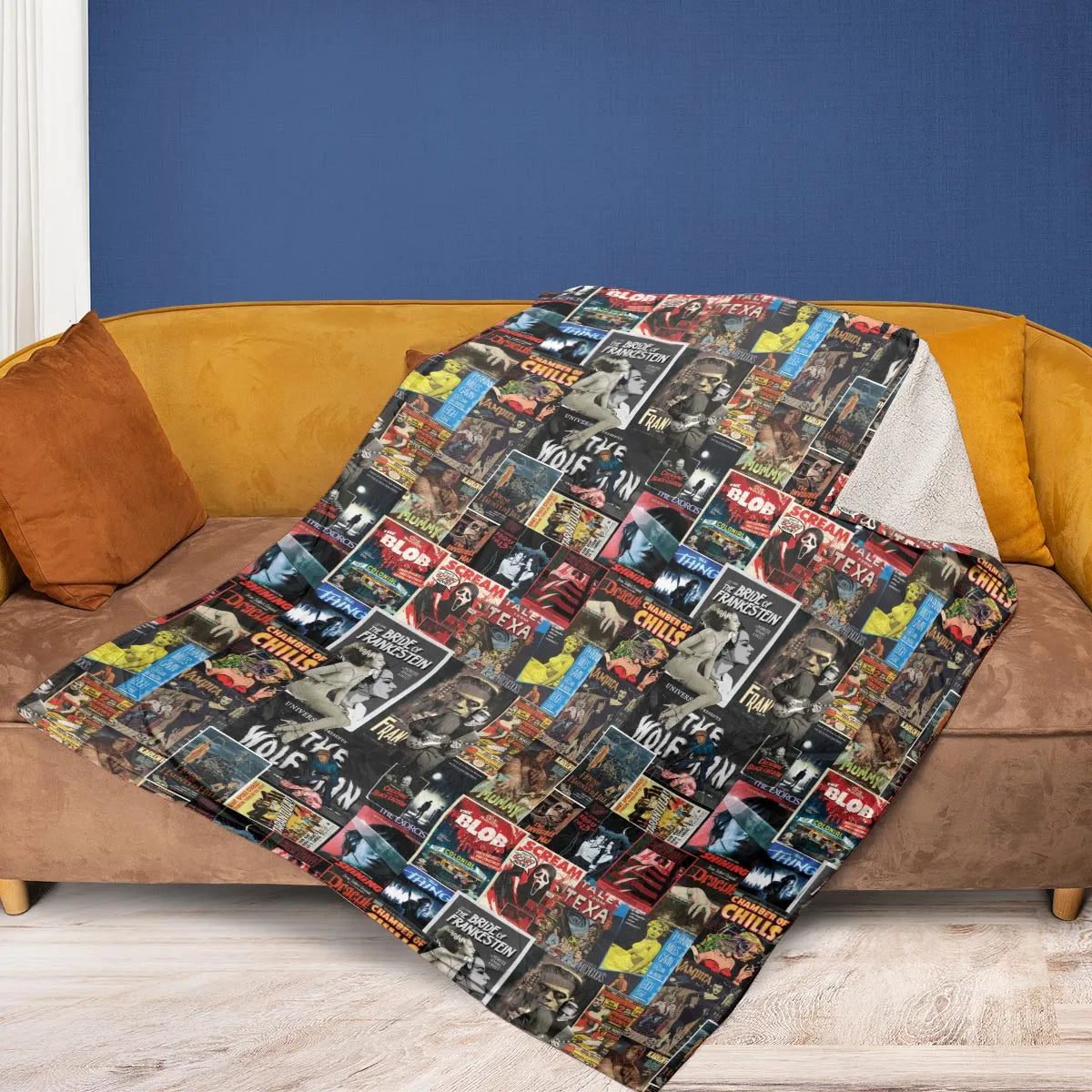 Classic Horror Movie Posters Monster Universal Scream Ghostface The Thing Fleece Blanket