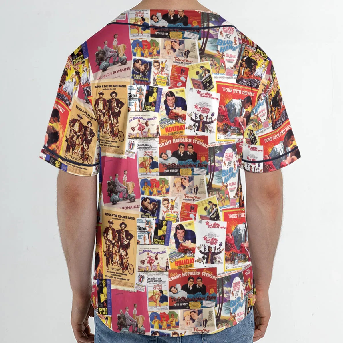Hollywood Classics Collage Unisex Baseball Jersey