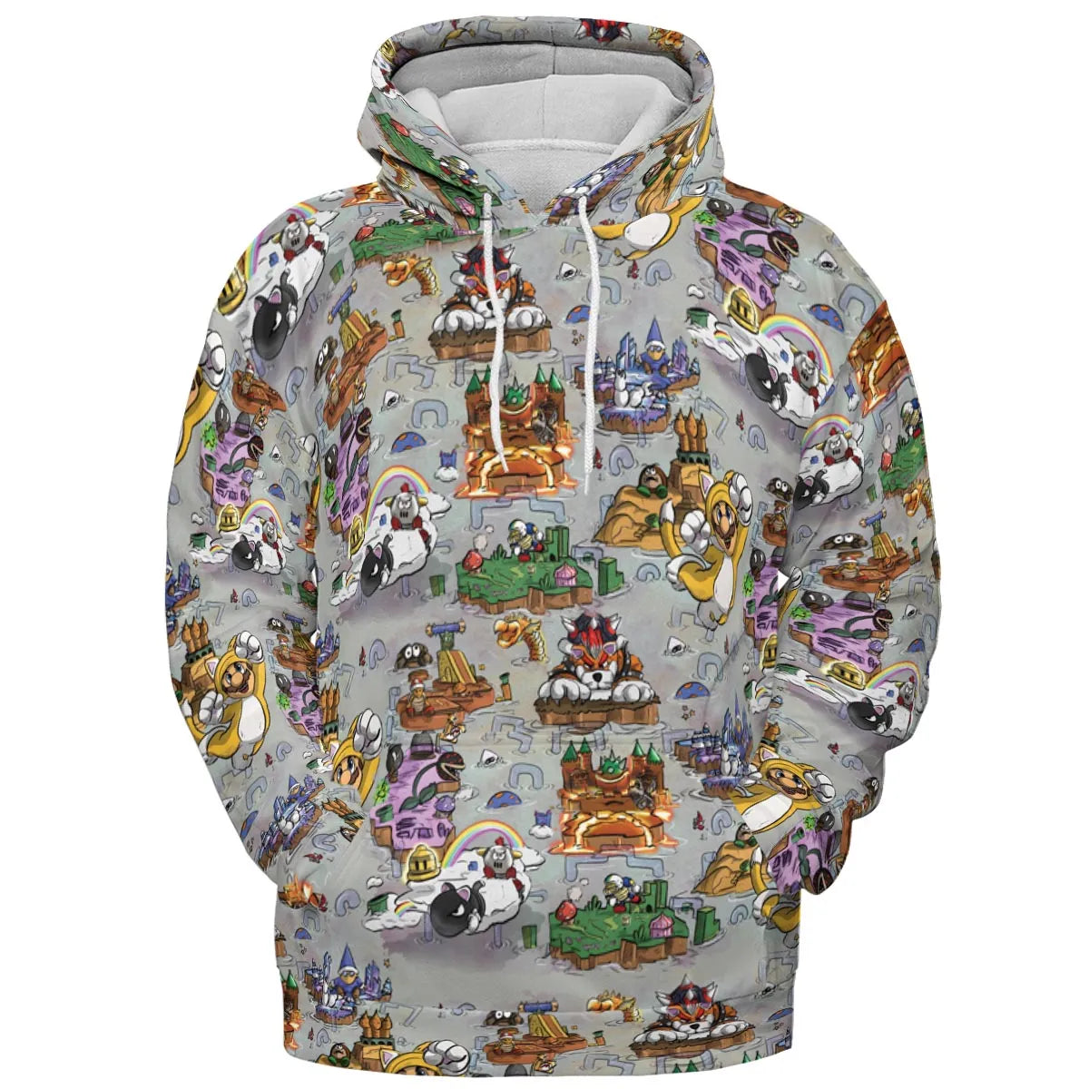 Mushroom World Super Mario Worlds All-over Print Hoodie