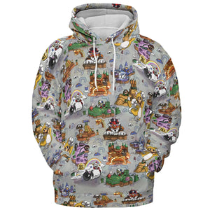 Mushroom World Super Mario Worlds All-over Print Hoodie