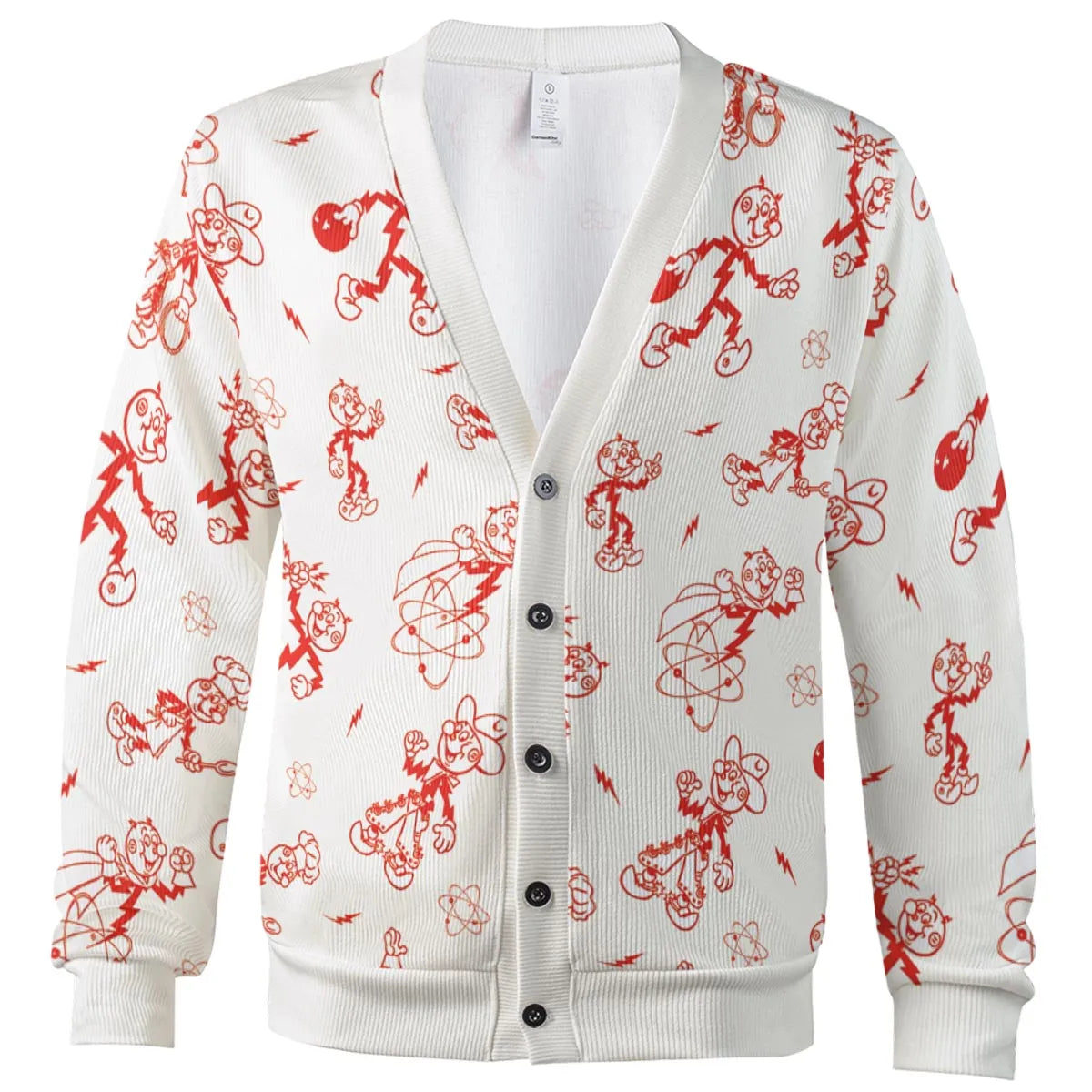 Vintage Style Nostalgic Reddy Kilowatt Cardigan
