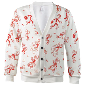 Vintage Style Nostalgic Reddy Kilowatt Cardigan