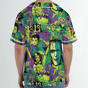 Oh Groovy Frankenstein Universal Horror Unisex Baseball Jersey