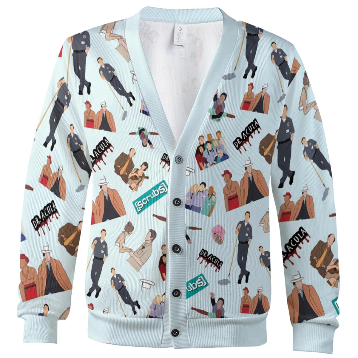 Retro TV Scrubs Cardigan