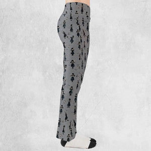Wednesday Dance Pattern Flare Leggings