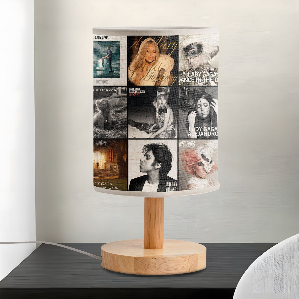 Lady Gaga Album Collage Lamp Pop Icon Night Light for True Little Monsters
