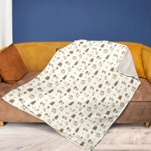 The Holy Grail Pattern Monty Python Button Down Fleece Blanket