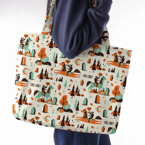 Halloween folklore The Headless Horseman Large Tote Bag