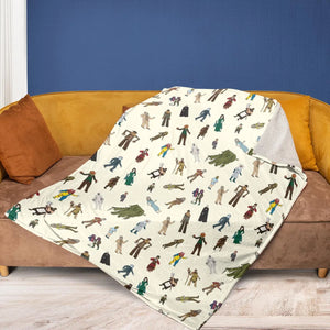 Monster Characters from Goosebumps Fleece Blanket
