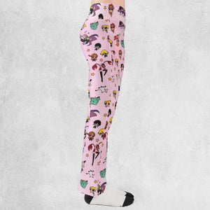 Power Puff Girls Characters Pattern Flare Leggings