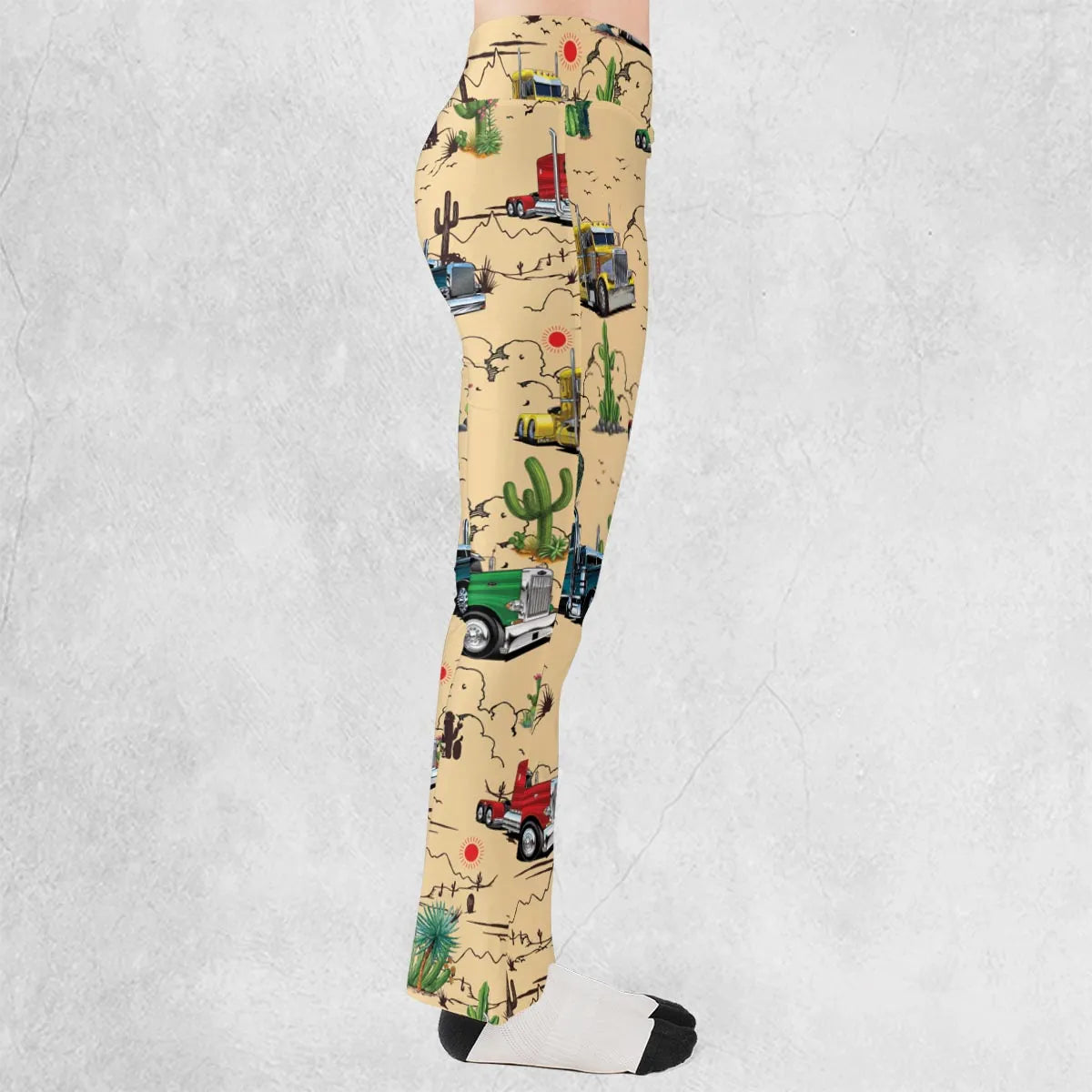 Peterbilt Semi Truck Pattern Flare Leggings
