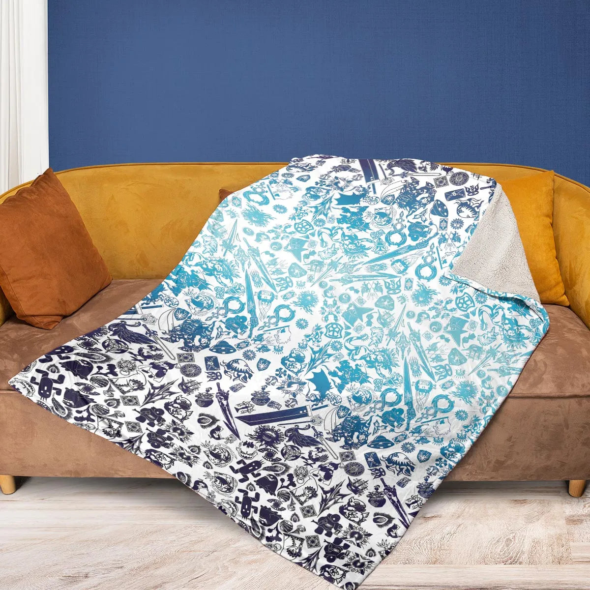 Blue Moggle Final Fantasy Fleece Blanket