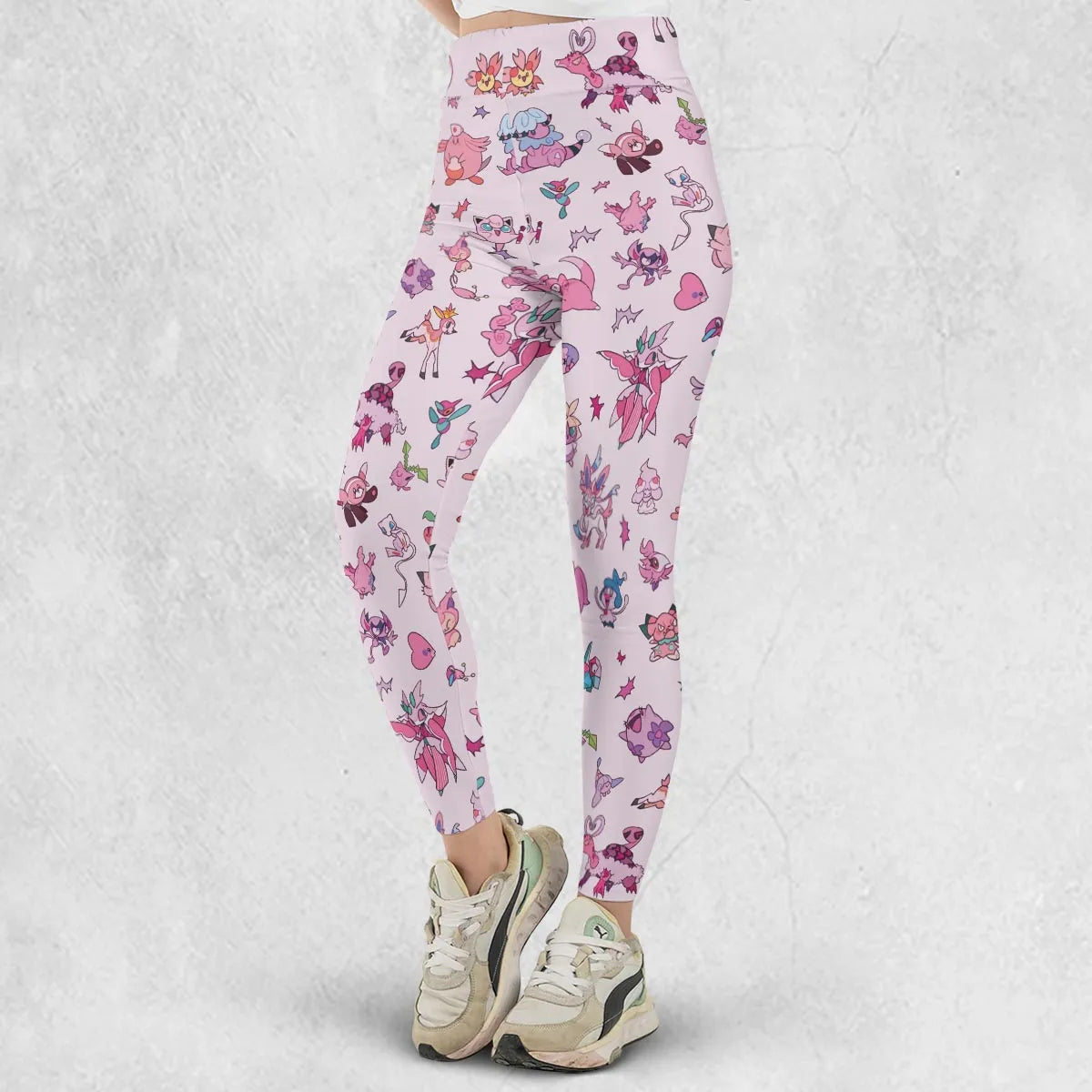 Team Pink Pokemon Pattern Legging
