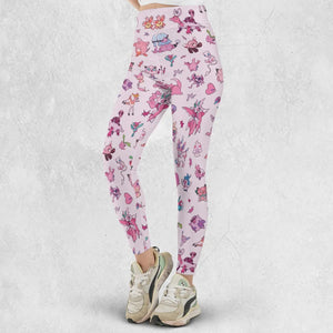 Team Pink Pokemon Pattern Legging
