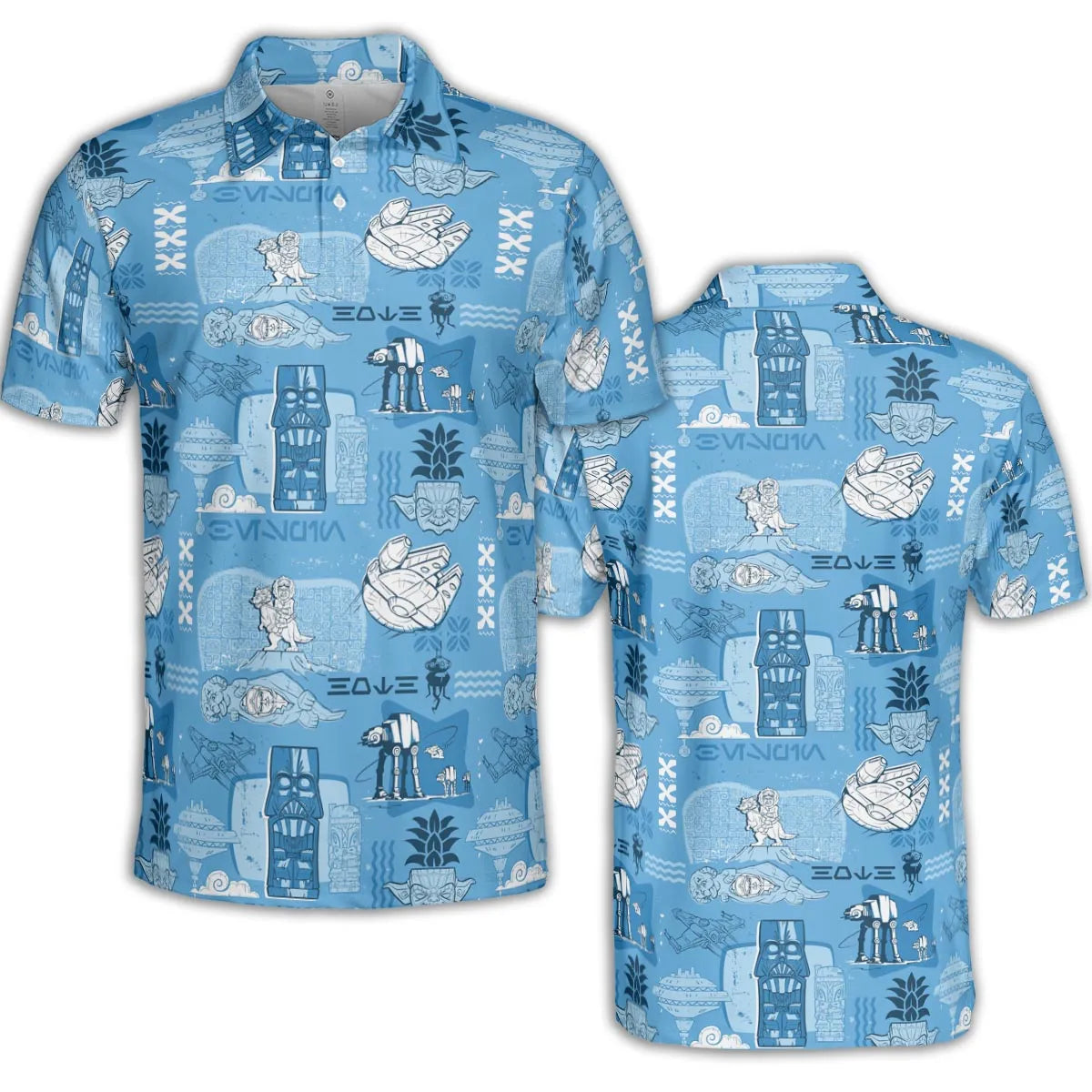 Dark Side Star Wars Tiki Shack AOP Men/Women Polo Shirt