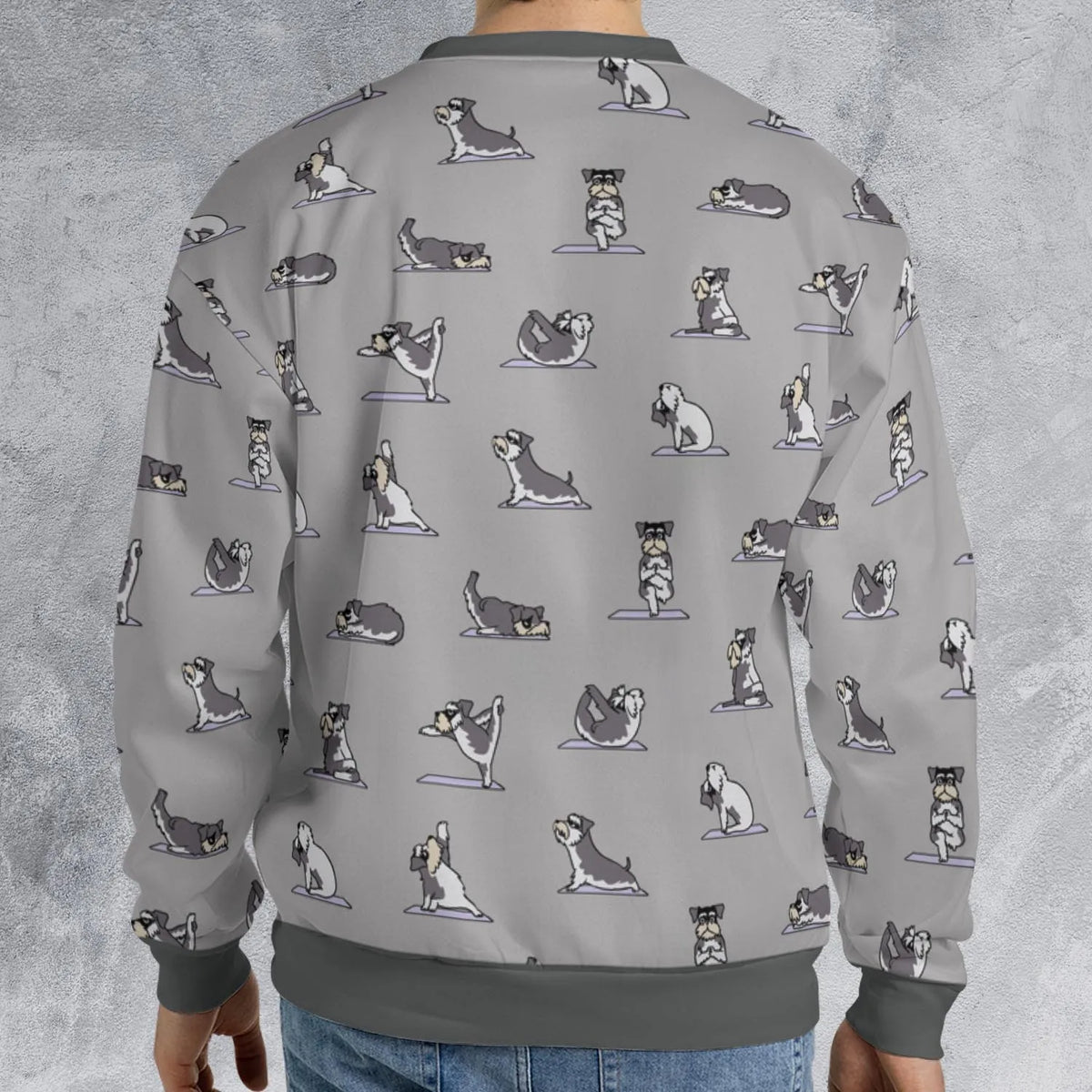 Miniature Schnauzer Yoga Pattern All-over Print Sweatshirt