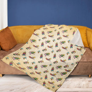 Hillbilly Cool Paw Rugg Fleece Blanket