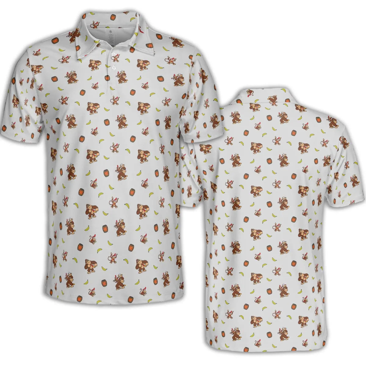 Nintendo Donkey Kong Characters Pattern AOP Men/Women Polo Shirt