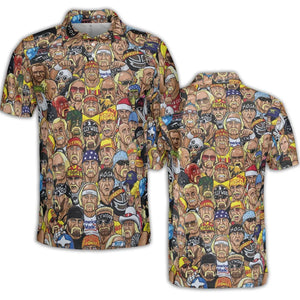 Classic Wrestlers AOP Men/Women Polo Shirt
