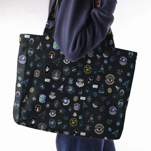 Space Force Squadron Pattern Large Tote Bag