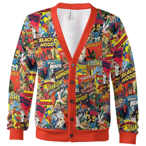 Superhero Comic Book Cardigan