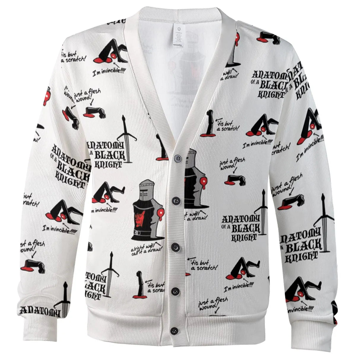 Tis but a scratch Black Knight Monty Python And The Holy Grail Cardigan