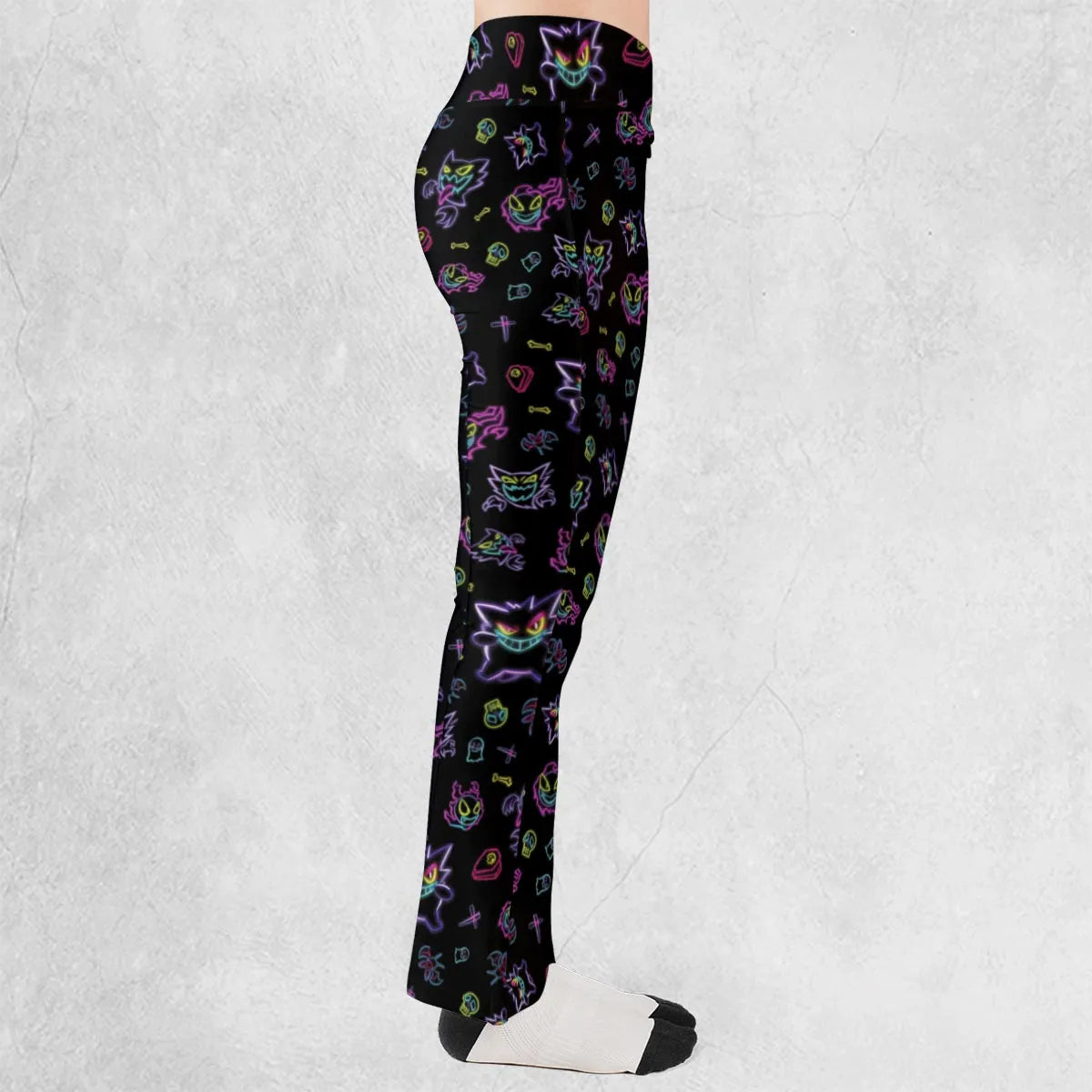 Neon Gastly Haunter Gengar Pokemon Flare Leggings