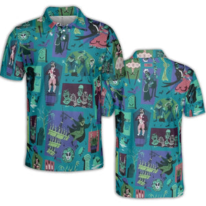 Haunted Chic Haunted Mansion AOP Men/Women Polo Shirt