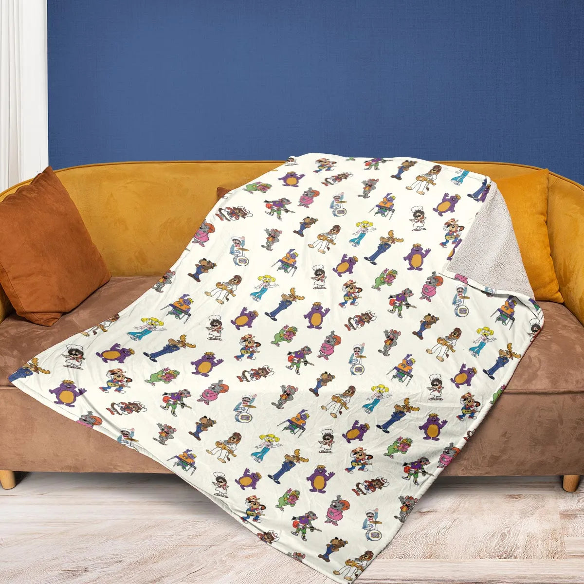80s Pizza Time Theater Chuck E Cheese Fleece Blanket
