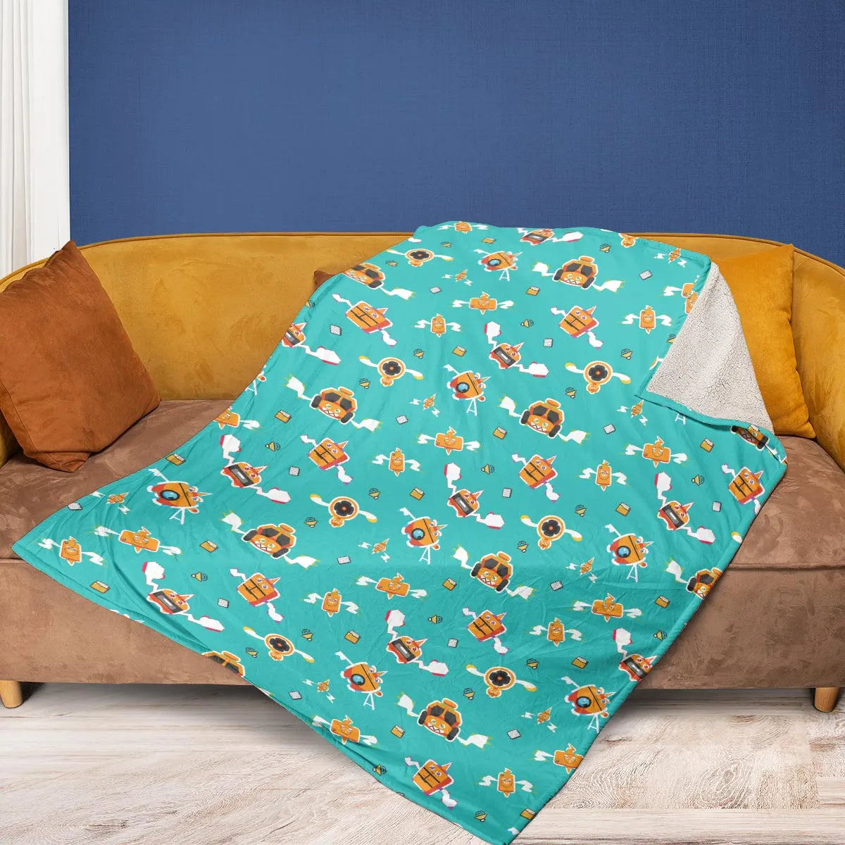 Pixel Rotom Electric Pokemon Fleece Blanket