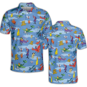 Stop That Pigeon Dastardly and Muttley in Their Flying Machines AOP Men/Women Polo Shirt