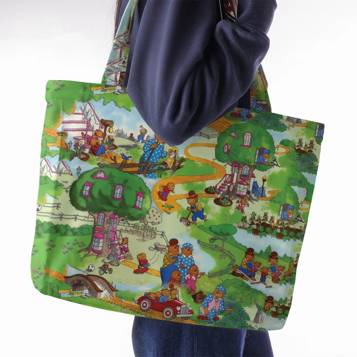 A Big Treehouse Berenstain Bears Large Tote Bag