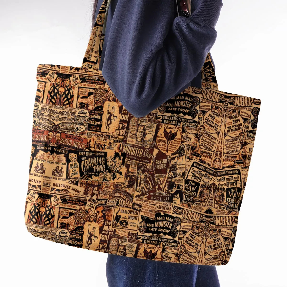 The Monster Show Mashup Large Tote Bag