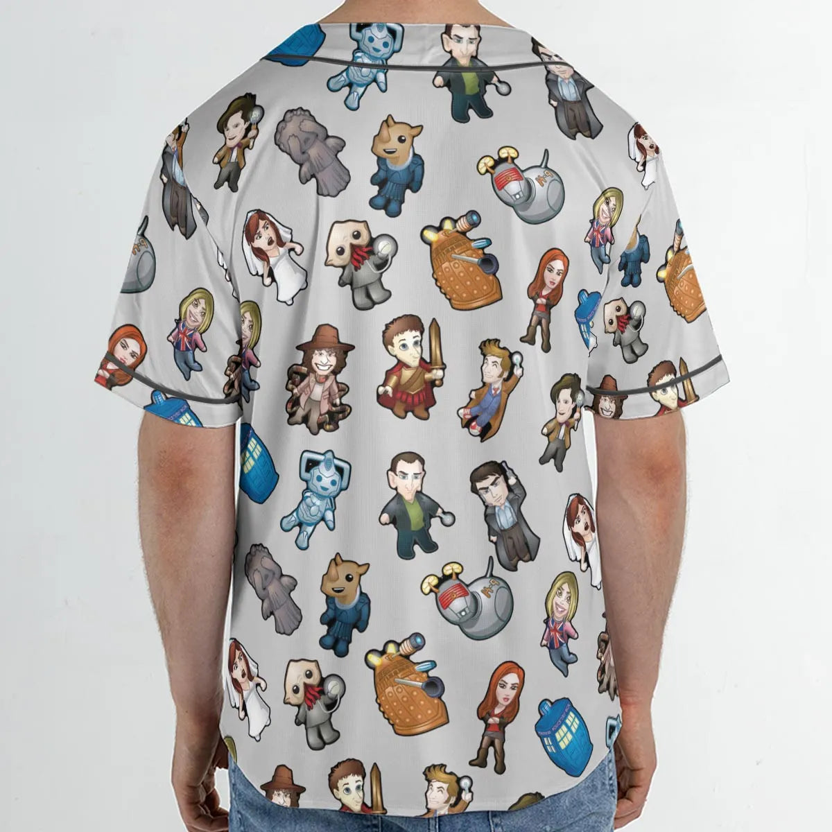 Cartoon Who Doctor Who Unisex Baseball Jersey