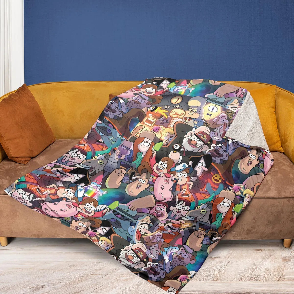 Gravity Falls Characters Pattern Fleece Blanket