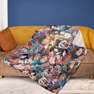 Gravity Falls Characters Pattern Fleece Blanket