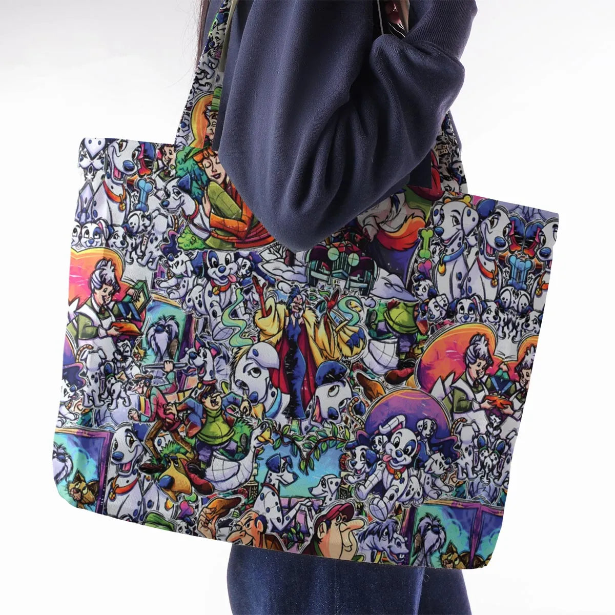 101 Dalmatians Main 90s Large Tote Bag
