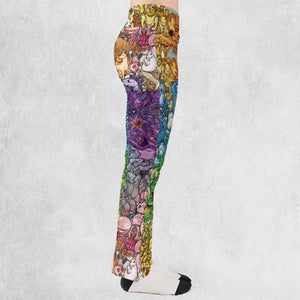 Rainbow Epic Pokemon Flare Leggings